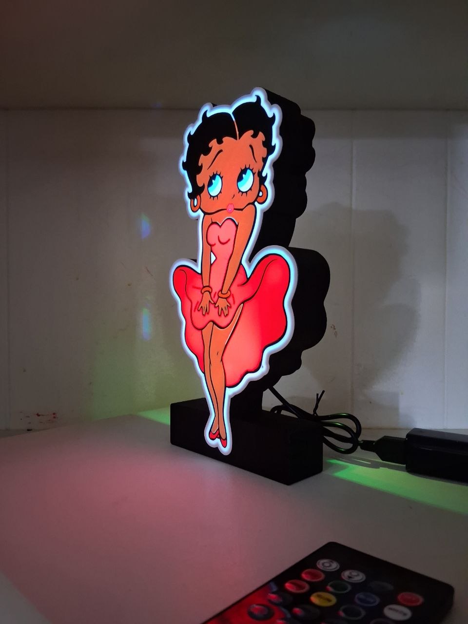 BettyBoop LED light box – custom 3D printed – Lit Layer Creations